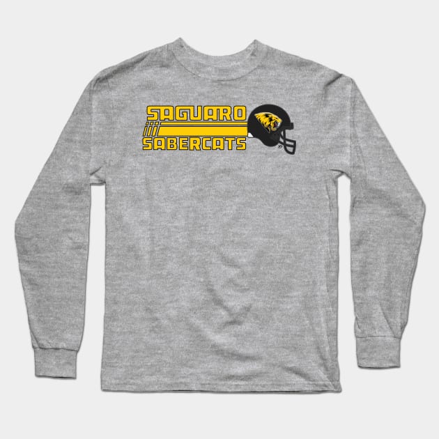 Saguaro Sabercats (Rush Primary - Black Lined) Long Sleeve T-Shirt by dhartist